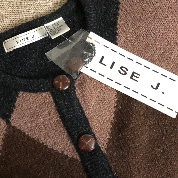 LISE J. CARDIGAN WITH NICE DECOR SIZE M-L - Picture 6 of 8